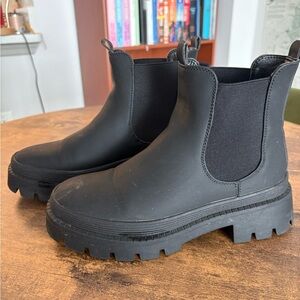 Black Chelsea Rain Boots